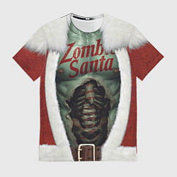 Мужская футболка Костюм зомби Санты Клауса на новый год