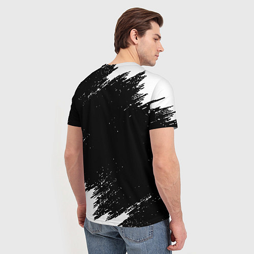 Мужская футболка Манчестер Юнайтед белые краски / 3D-принт – фото 4