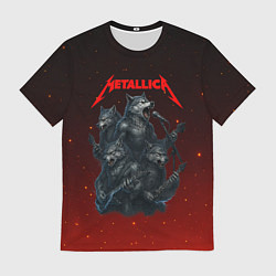 Мужская футболка Metallica в виде волков