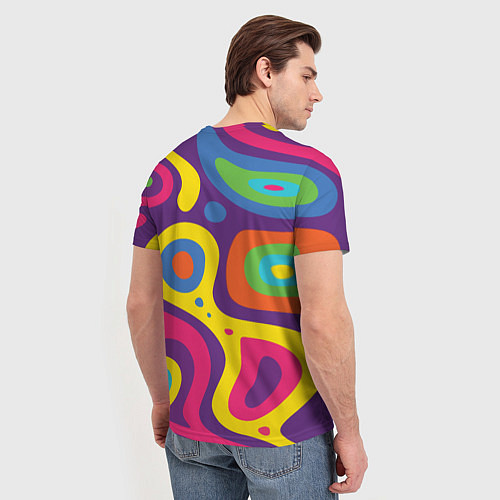 Мужская футболка Abstract tac / 3D-принт – фото 4