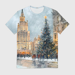 Мужская футболка Новогодняя Москва