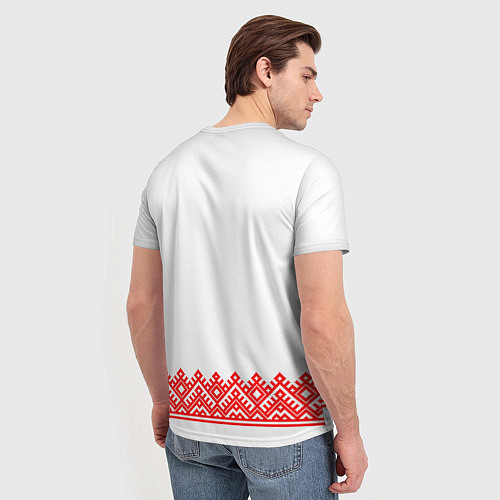 Мужская футболка Славянская вышиванка с узорами и оберегом / 3D-принт – фото 4