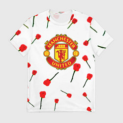 Мужская футболка Манчестер Юнайтед розы паттерн