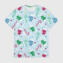 Футболка мужская Новогодний паттерн, цвет: 3D-принт