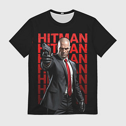 Мужская футболка Хитман с пистолетом