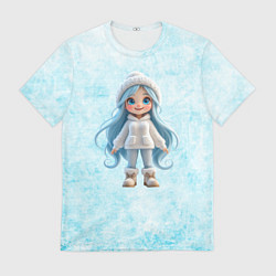 Мужская футболка Девочка-зима