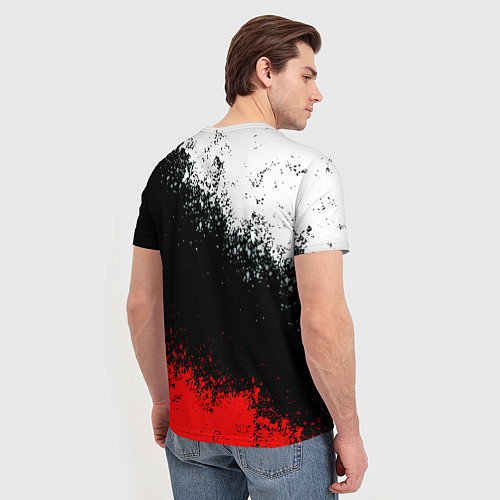 Мужская футболка Манчестер Юнайтед краски всплеск / 3D-принт – фото 4