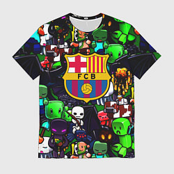 Мужская футболка Minecraft x barcelona fc
