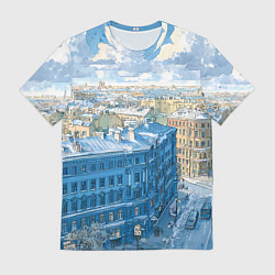 Мужская футболка Зимний утренний Питер