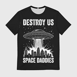 Футболка мужская Нападение нло, цвет: 3D-принт