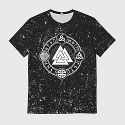 Мужская футболка Валькнут и символы в круге