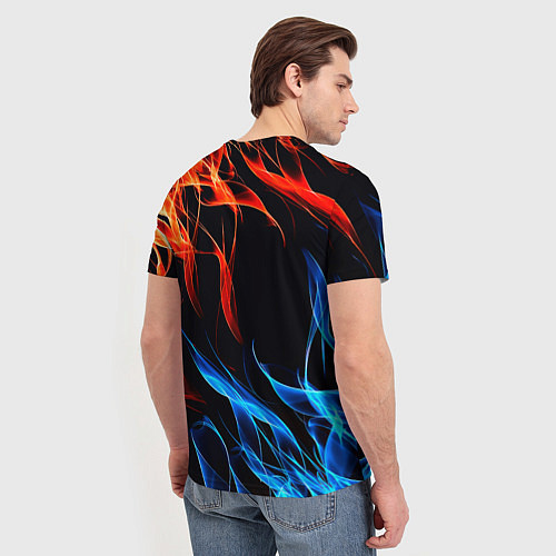 Мужская футболка Манчестер Юнайтед огонь битва / 3D-принт – фото 4