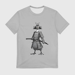 Футболка мужская Гусь-самурай с катаной, цвет: 3D-принт