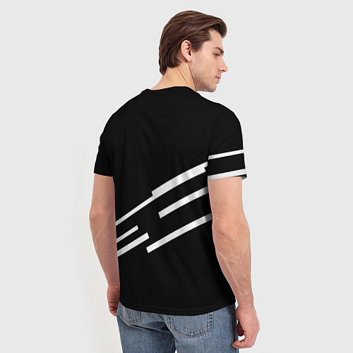 Мужская футболка Реал Мадрид полосы текстура линии / 3D-принт – фото 4