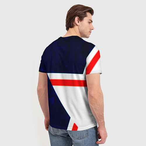 Мужская футболка Бавария звезды геометрия / 3D-принт – фото 4