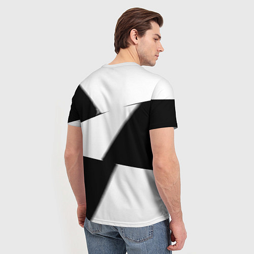Мужская футболка Реал Мадрид геометрия полосы / 3D-принт – фото 4