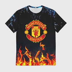 Мужская футболка Манчестер Юнайтед лёд и огонь