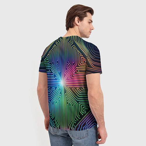 Мужская футболка Линейная графика / 3D-принт – фото 4