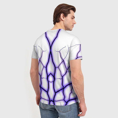 Мужская футболка Color white purple / 3D-принт – фото 4