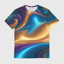 Футболка мужская Сплавы разноцветные, цвет: 3D-принт