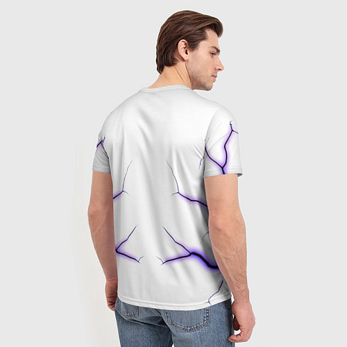 Мужская футболка Color white purple / 3D-принт – фото 4