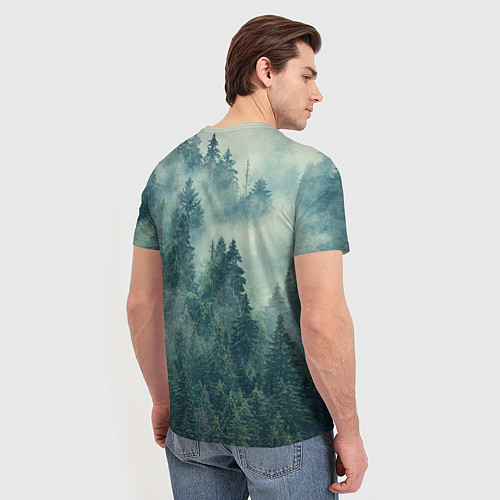 Мужская футболка Лес мой храм / 3D-принт – фото 4