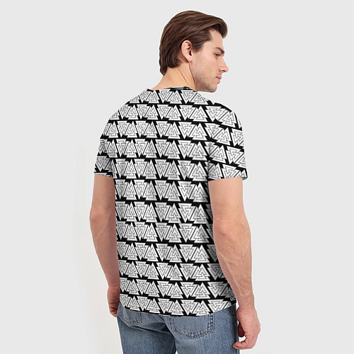 Мужская футболка Символы валькнут как защитная кольчуга / 3D-принт – фото 4