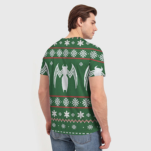 Мужская футболка Рождественский свитер Венома / 3D-принт – фото 4