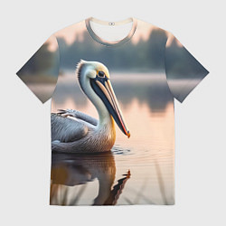 Футболка мужская Пеликан на рассвете, цвет: 3D-принт
