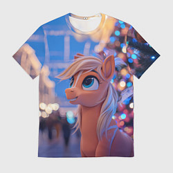 Футболка мужская Милая лошадка символ 2026, цвет: 3D-принт