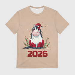 Футболка мужская Карикатурная лошадка 2026, цвет: 3D-принт