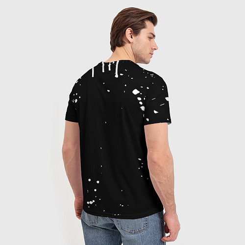 Мужская футболка Ювентус белые брызги красок / 3D-принт – фото 4
