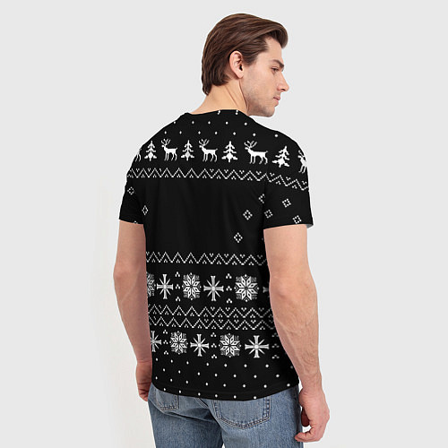 Мужская футболка Ювентус новый год текстура / 3D-принт – фото 4