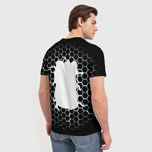 Мужская футболка Juventus соты текстура краски / 3D-принт – фото 4