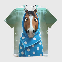 Мужская футболка Конь в полотенце
