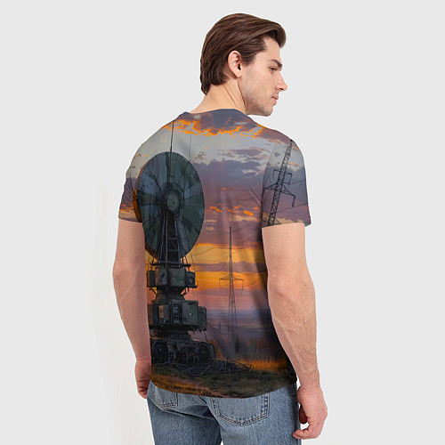 Мужская футболка Радиоэфир на закате / 3D-принт – фото 4