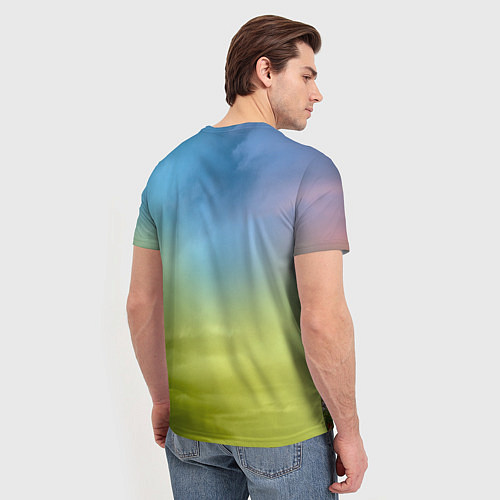 Мужская футболка Радужный единорог / 3D-принт – фото 4
