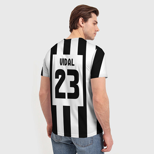 Мужская футболка Juventus: Vidal / 3D-принт – фото 4