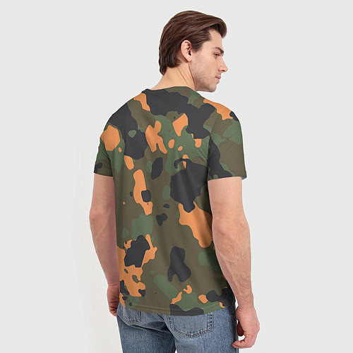 Мужская футболка Камуфляж: хаки/оранжевый / 3D-принт – фото 4
