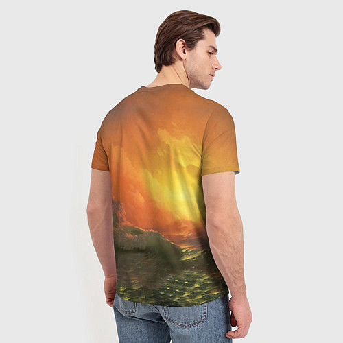 Мужская футболка Айвазовский - 9 Вал / 3D-принт – фото 4
