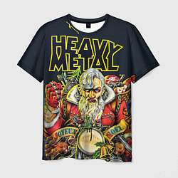 Мужская футболка Heavy Metal Santa
