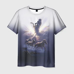 Мужская футболка Небесные лошади