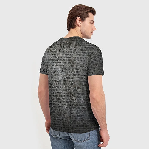 Мужская футболка Облако тегов: черный / 3D-принт – фото 4