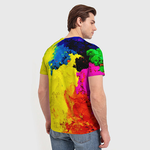 Мужская футболка Индуистский фестиваль красок / 3D-принт – фото 4