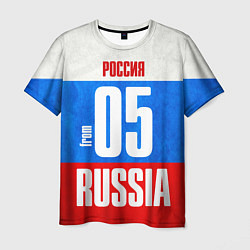 Футболка мужская Russia: from 05, цвет: 3D-принт