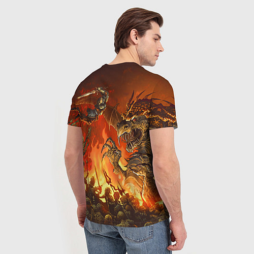 Мужская футболка Dark Souls: Fire Dragon / 3D-принт – фото 4