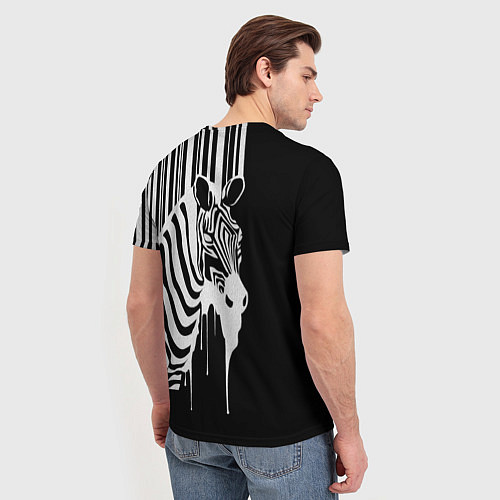 Мужская футболка Жидкая зебра / 3D-принт – фото 4