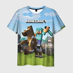 Футболка мужская Minecraft Rider, цвет: 3D-принт