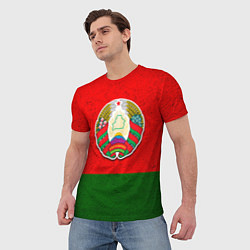 Футболка мужская Герб Беларуси, цвет: 3D-принт — фото 2