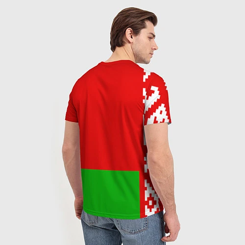 Мужская футболка Belarus Patriot / 3D-принт – фото 4